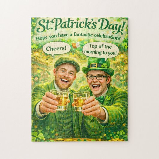 Sint-Patrick's Day Ierse toost legpuzzel (Verticaal)