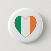 Sint Patrick's Day Ireland vlag hartbadge Ronde Button 5,7 Cm (Voorkant)