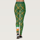 Sint Patrick's Day Irish Flag Stripes Tartan Leggings (Achterkant)