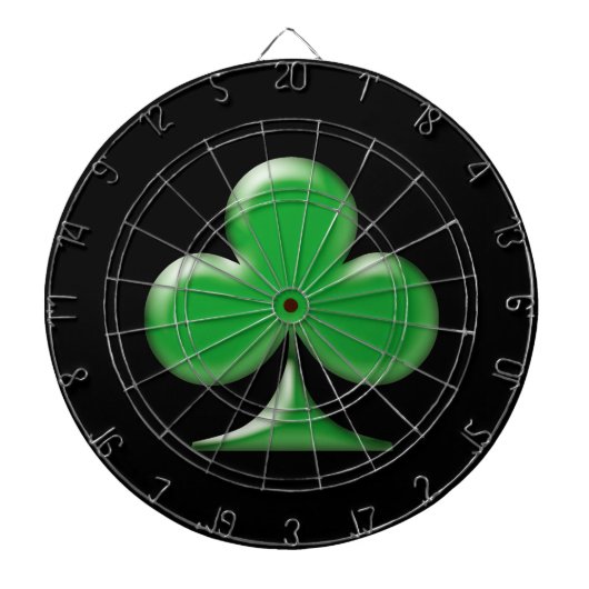 Sint Patrick's Day Irish Green Clover Shamrock Dartbord (Voorkant)