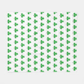 Sint Patrick's Day Irish Green Clover Shamrock Fleece Deken (Voorkant (Horizontaal))