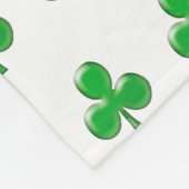 Sint Patrick's Day Irish Green Clover Shamrock Fleece Deken (Hoek)