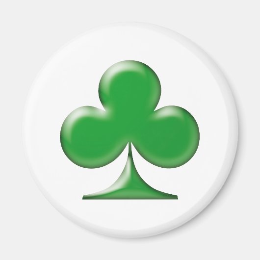 Sint Patrick's Day Irish Green Clover Shamrock Magneet (Voorkant)