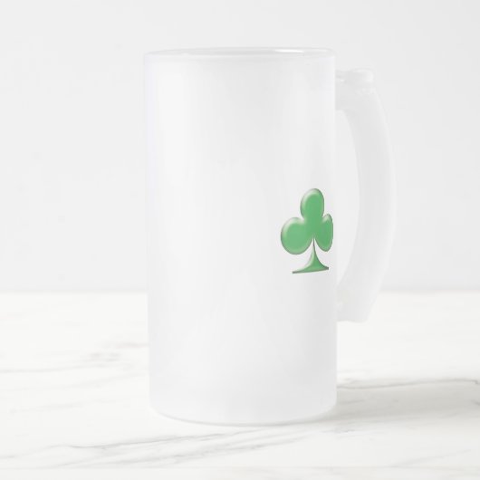 Sint Patrick's Day Irish Green Clover Shamrock Matglas Bierpul (Voorkant rechts)