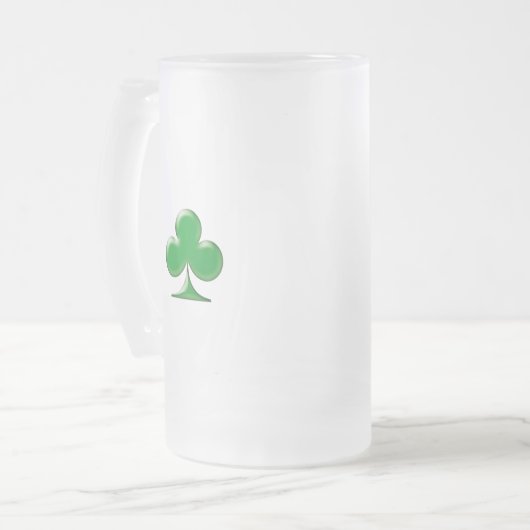 Sint Patrick's Day Irish Green Clover Shamrock Matglas Bierpul (Voorkant links)