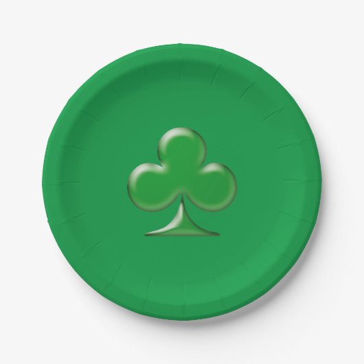 Sint Patrick's Day Irish Green Clover Shamrock Papieren Bordje (Voorkant)