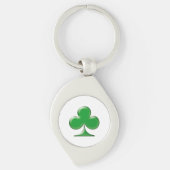 Sint Patrick's Day Irish Green Clover Shamrock Sleutelhanger (Voorkant)