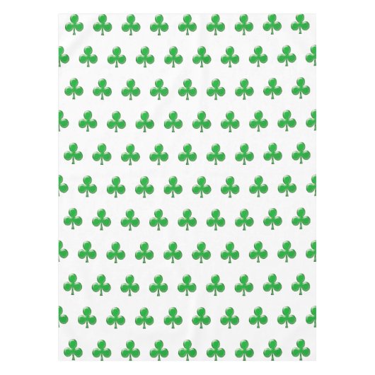 Sint Patrick's Day Irish Green Clover Shamrock Tafelkleed (Voorkant)