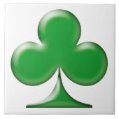 Sint Patrick's Day Irish Green Clover Shamrock Tegeltje (Voorkant)