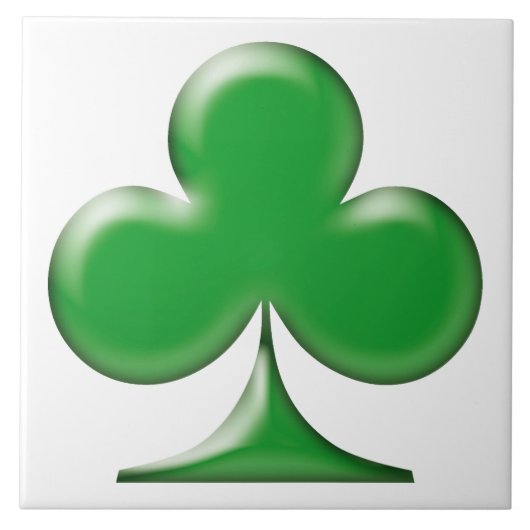 Sint Patrick's Day Irish Green Clover Shamrock Tegeltje (Voorkant)