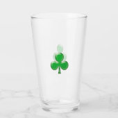 Sint Patrick's Day Irish Green Clover Symbol Beer Glas (Achterkant)
