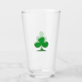 Sint Patrick's Day Irish Green Clover Symbol Beer Glas (Voorkant)