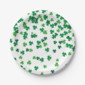 Sint Patrick's Day Irish Green Shamrock Clovers Papieren Bordje (Voorkant)