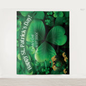 Sint Patrick's Day Irish Shamrock Party Backdrop Wandkleed (Voorkant)
