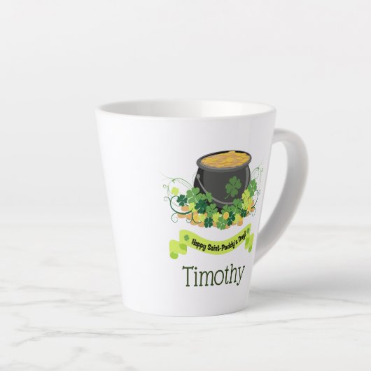 Sint-Patrick's Day is leuk en aardig Latte Mok (Rechterhoek)