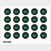 Sint Patrick's Day Japans esthetisch Man Vrouw S Ronde Sticker (Vel)