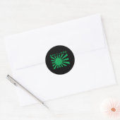 Sint Patrick's Day Japans esthetisch Man Vrouw S Ronde Sticker (Envelop)