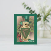 Sint-Patrick's Day Kat Briefkaart (Staand voorkant)