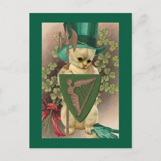 Sint-Patrick's Day Kat Briefkaart (Voorkant)