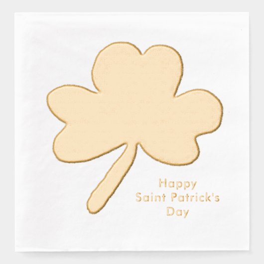 Sint-Patrick's Day Klaver  Folie Servetten (Voorkant)
