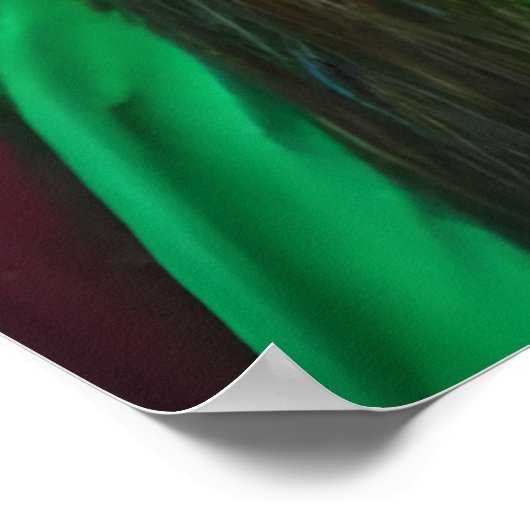 Sint Patrick's Day lady big green pet | AI Art. Poster (Hoek)