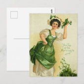 Sint Patrick's Day lady Briefkaart (Voorkant / Achterkant)