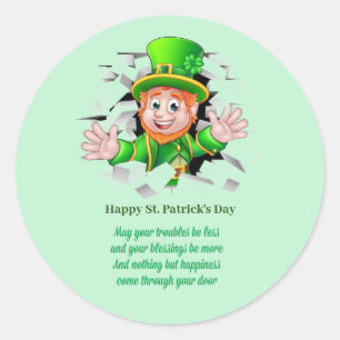 Sint-Patrick's day leprechaun Sticker