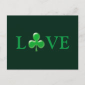 Sint Patrick's Day Love Green Clover Shamrock Briefkaart (Voorkant)