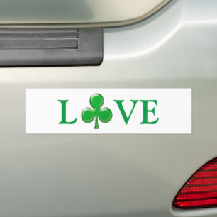 Sint Patrick's Day Love Green Clover Shamrock Bu Bumpersticker