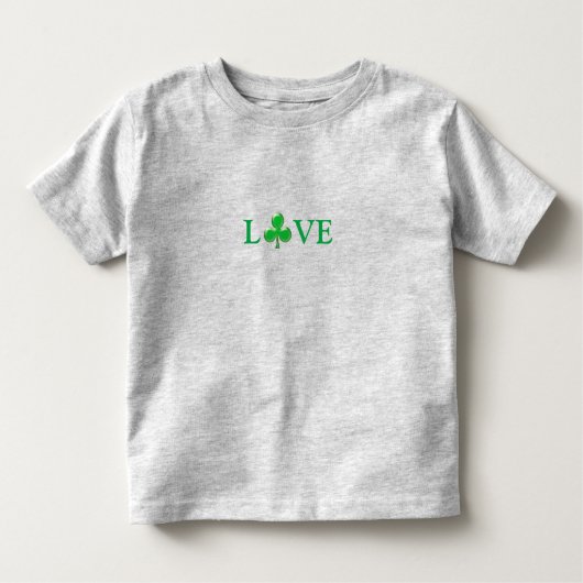 Sint Patrick's Day Love Green Clover Shamrock Kinder Shirts (Voorkant)