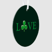 Sint Patrick's Day Love Green Clover Shamrock Ornament (voorkant)