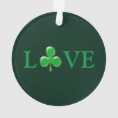 Sint Patrick's Day Love Green Clover Shamrock Ornament (achterkant)