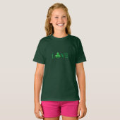 Sint Patrick's Day Love Green Clover Shamrock T-shirt (Voorkant volledig)