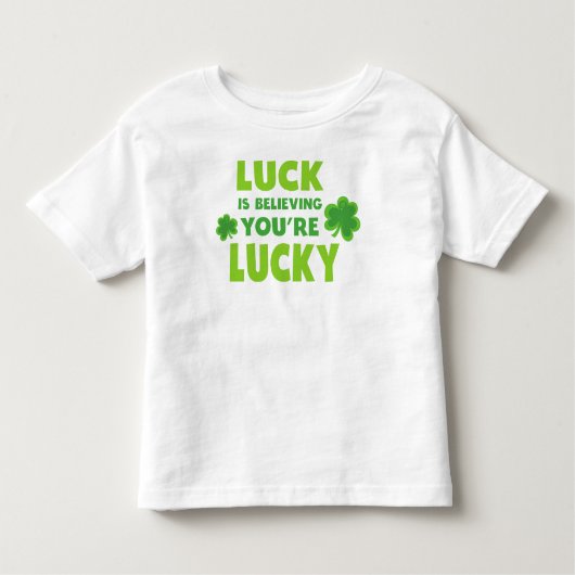 Sint Patrick's Day, Luck, geloof dat je Lucky bent Kinder Shirts (Voorkant)