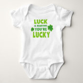 Sint Patrick's Day, Luck, geloof dat je Lucky bent Romper (Voorkant)