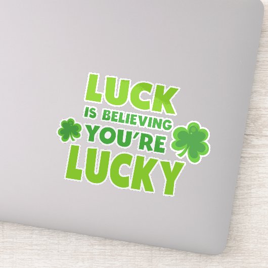 Sint Patrick's Day, Luck, geloof dat je Lucky bent Sticker (Detail)