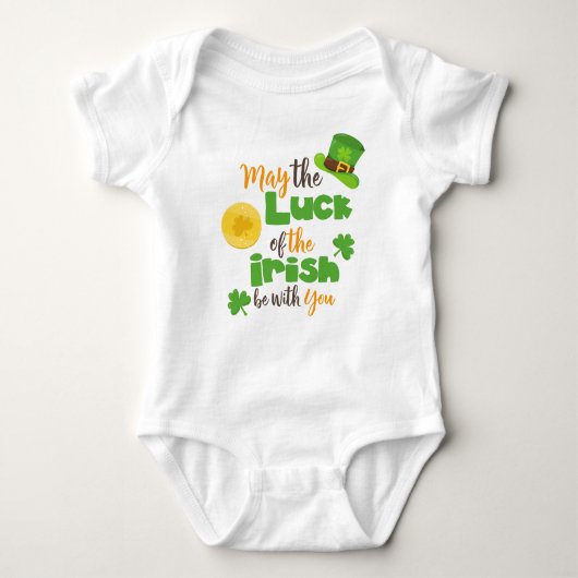 Sint Patrick's Day, Luck of the Irish, Clovers Romper (Voorkant)