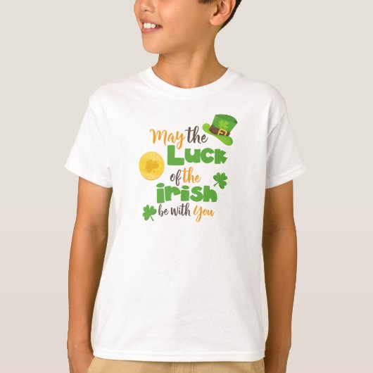 Sint Patrick's Day, Luck of the Irish, Clovers T-shirt (Voorkant)
