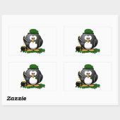Sint-Patrick's Day Lucky Penguin met goudpot Rechthoekige Sticker (Vel)