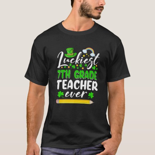 Sint-Patrick's Day Lucmeesters 7e graad leraar oud T-shirt (Voorkant)