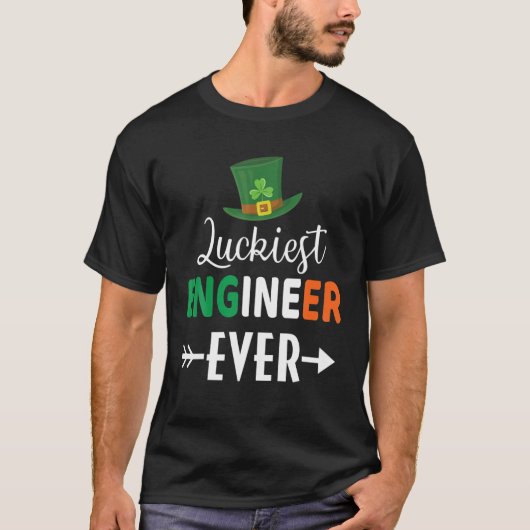 Sint Patrick's Day Lucmeestigste Engineer Ever Sha T-shirt (Voorkant)