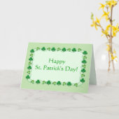 Sint Patrick's Day Magic Shamrocks Kaart (Gele Bloem)