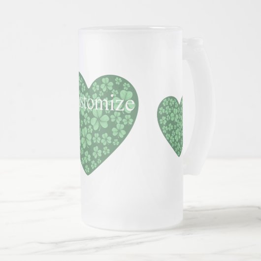 Sint Patrick's Day Matglas Bierpul (Voorkant rechts)