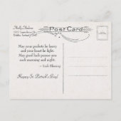 Sint Patrick's Day met Kind en Groeten Briefkaart (Achterkant)