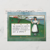 Sint Patrick's Day met Kind en Groeten Briefkaart (Voorkant / Achterkant)