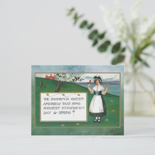 Sint Patrick's Day met Kind en Groeten Briefkaart (Staand voorkant)