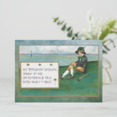  Sint Patrick's Day met Kind en Groeten Kaart (Staand voorkant)