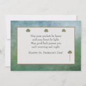  Sint Patrick's Day met Kind en Groeten Kaart (Achterkant)