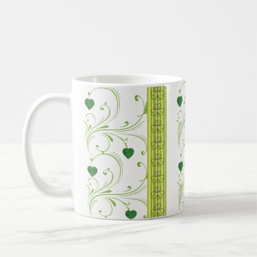 Sint Patrick's Day Mok Shamrock Floral (Links)