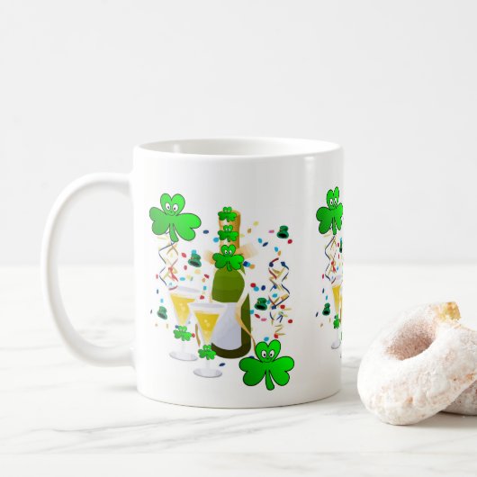 Sint Patrick's Day Mok Shamrock Wine (Met donut)